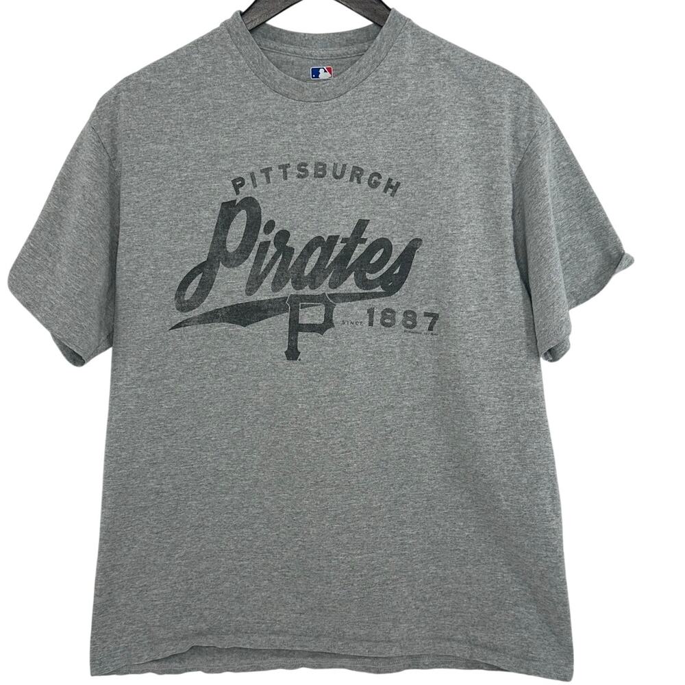 Pittsburgh Pirates MLB Gray Logo T-Shirt Womens Large